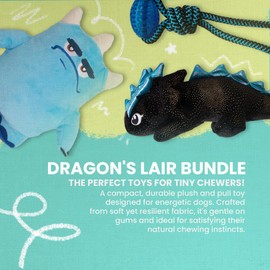 Health Extension SnugArooz Toy Bundle - Ice The Dragon - Tug Buddy - Jolly Joel with Patch Repair - Fun & Durable Playtime for All Dogs