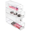 InterDesign Clarity 4 Drawer Flip Tower, Clear