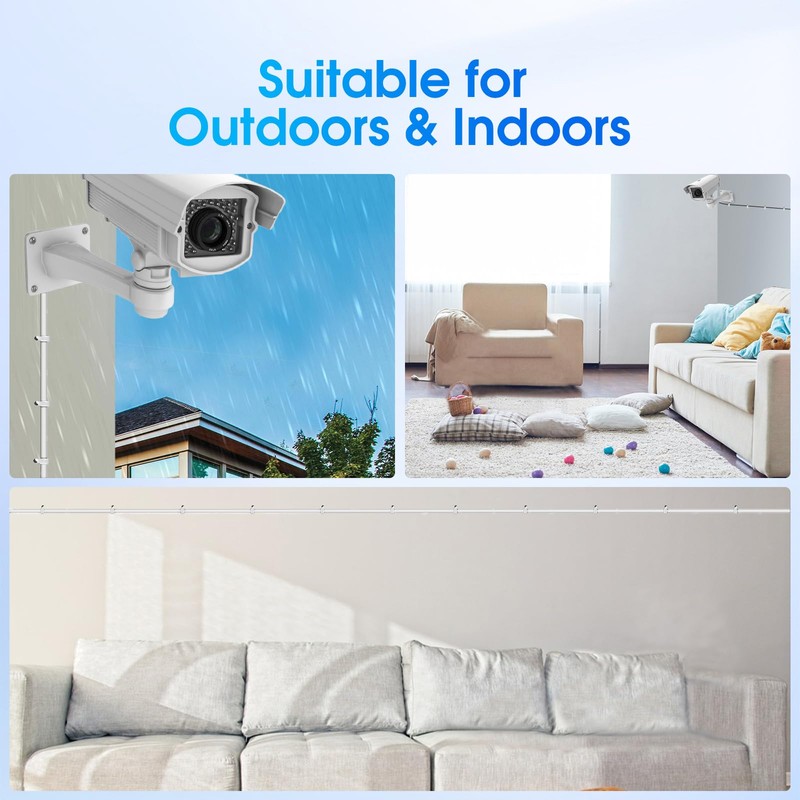 Aimyzii BNC Cable 200ft 4 Pack BNC Video Power Cable,Security