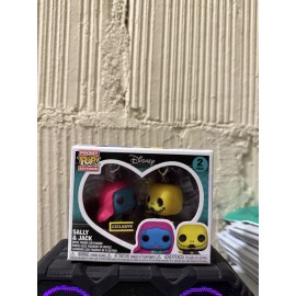 Funko Pop SALLY & JACK BLACKLIGHT KEYCHAINS Exclusive Nightmare Before Christmas
