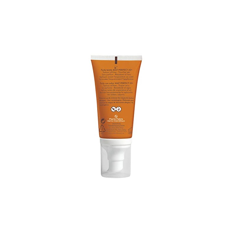 Avene Fluido Ultra Mat SPF 50 Toque Seco Emulsión tintada