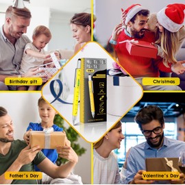 Pen Gifts for Men, 6 in 1 Multitool Pen, Cool Gadgets Tools for Men, Birthday Gifts for Men Who Have Everything, Unique Gifts for Men, Husband, Grandpa, Engineer, Handyman (Yellow)