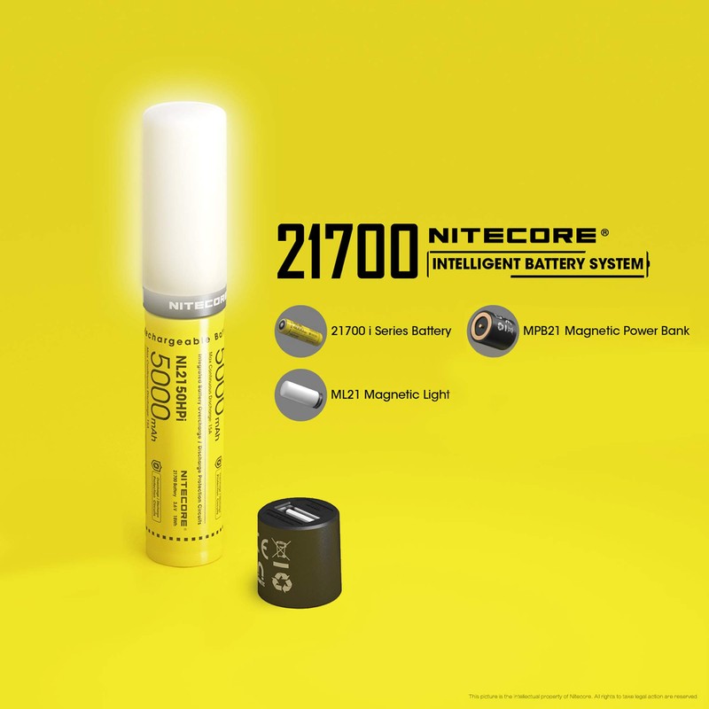 Nitecore MPB21 Mini Rechargeable Lantern Flashlight Bundle with 5000mAh Battery