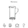 Abode Homewares Montana Cocktail Pitcher with Lid, Indoor/Outdoor, Clear, 60