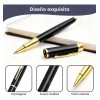 Bolígrafo Wiknices de Acero con Recambios y Estuche, Pack de