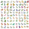 100PCS Cute Dinosaur Small Stickers, Funny Cartoon Animal Aesthetic Decals,