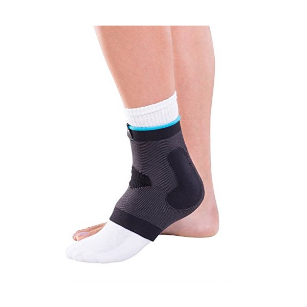 DonJoy Advantage DA161AV02-BLK-S Deluxe Elastic Ankle for Sprains, Strains, Swelling, Black, Small fits 7.75", 8.5"