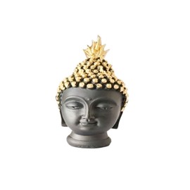 Sahishnu Online & Marketing Buddha Head Statue, Buddha Meditation Head Sculpture, Buddha Car Decor/Home Decor, Black