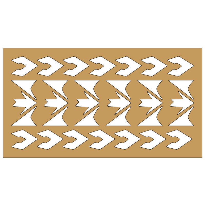 Polynesian Heart Border Stencil