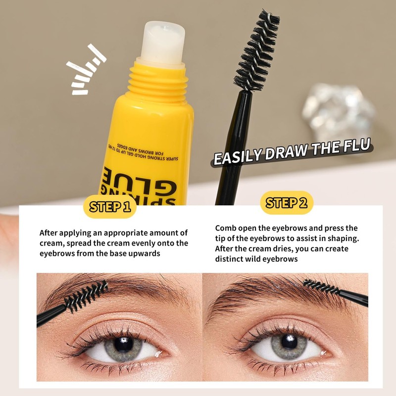 2PCS Eyebrows Styling Spiking Glue – Long-Lasting Glue for Brows