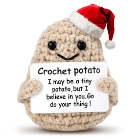 AZZORI Crochet Potato – Potato Stuffed Animal 3.14" x 2.36" with Yarn Texture