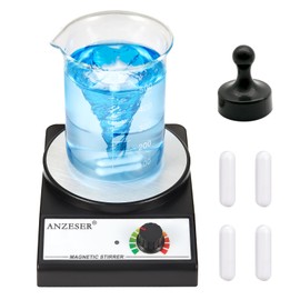ANZESER Magnetic stirrer with magnetic stirrer rods, speed range 0 ~ 3500 rpm, mixing quantity 3000 ml
