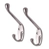 H-Smart 4 x Polished Chrome Metal Double Hat & Coat