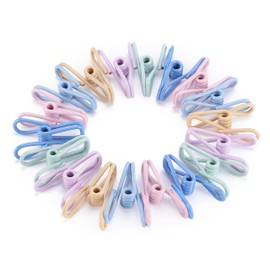 Mr. Pen- PVC-Coated Utility Clips, 2 Inch, 18 Pack, Colorful, PVC-Coated Steel Chip Bag Clips for Sealing Food, Paper Holder, Clothesline Clip for Laundry Hanging, Kitchen Bags, Clothes Pins