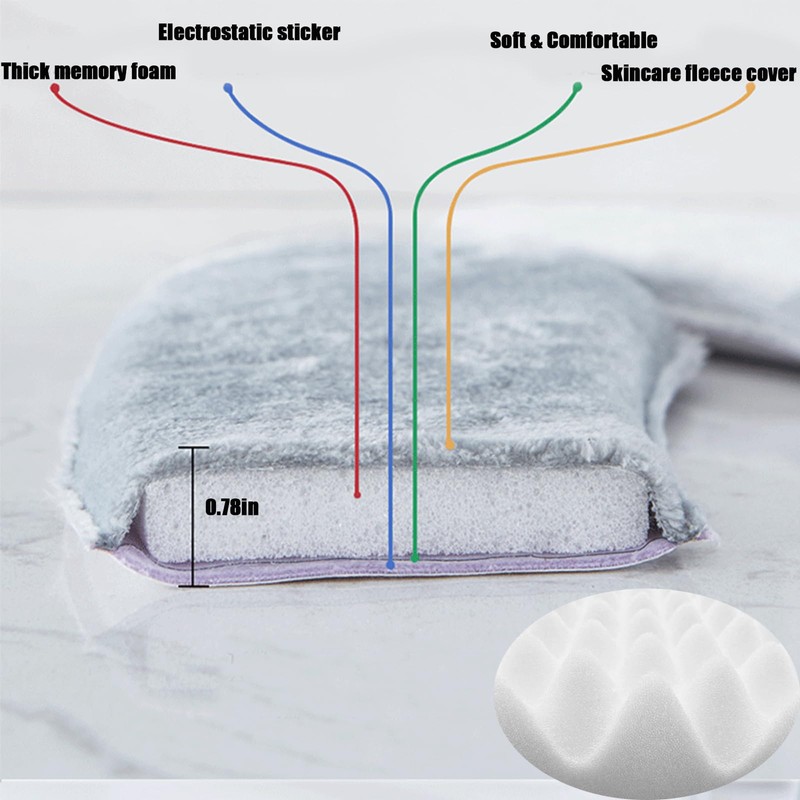 NGETC Thick Warm Cushioned Toilet Seat Cover | Stick-On Washable