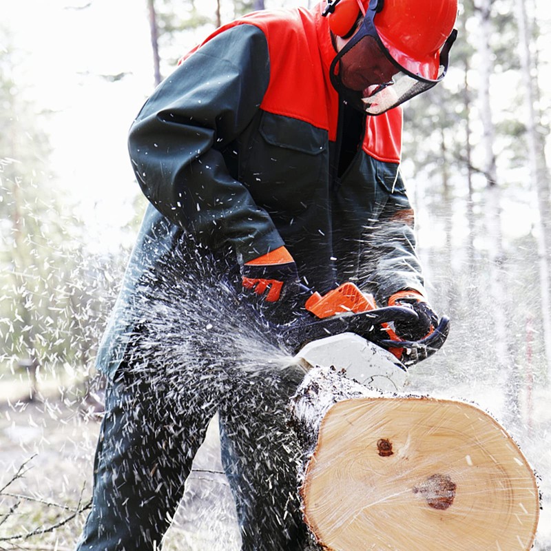 Intra-FIT Chainsaw Gloves Saw Protectionon on Left Hand Back, Cut-resistance