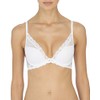 Natori Women's Feathers Contour Plunge Bra, White, 36C