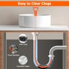 Forlivese 25 Inch Drain Snake,Drain Clog Remover,Sink Snake for Sewer