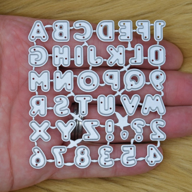 Uppercase Alphabet & Numbers + More Metal Cutting Dies Set,