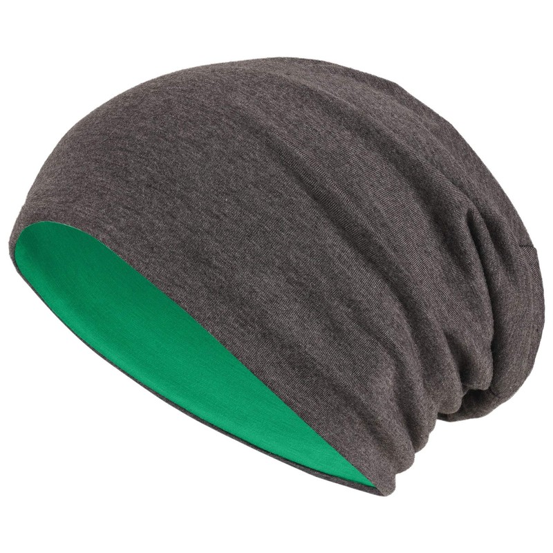 Hatstar Long Slouchy Beanie, 2-in-1 Reversible Jersey Hat in 45