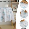 Qubjus Floral Round PVC Vinyl Tablecloth - Waterproof Oilproof Kitchen