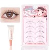 Natural Lower False Eyelashes, Bottom Eyelashes, Thin Transparent Axis, Handmade,