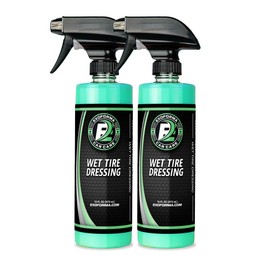ExoForma Wet Tire Dressing Spray - Extremely High Shine Tire Dressing for That Wet Look - No Sling, Non-Greasy Silicone Formula with UV Protection - Easy to Apply, Minimal Cure Time - 16 fl oz, 2 Pack