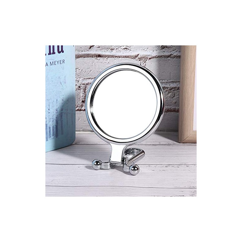 Espejo de Maquillaje Doble Cara Iluminado 10x Plegable para Viajes