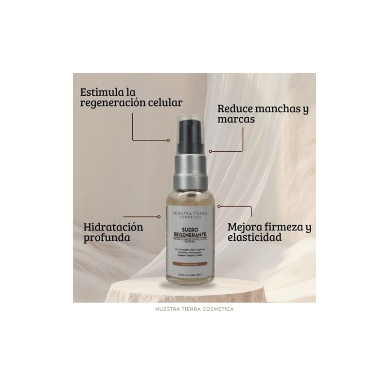 Nuestra Tierra Cosmetica Suero Regenerante con Baba de Caracol, Fórmula