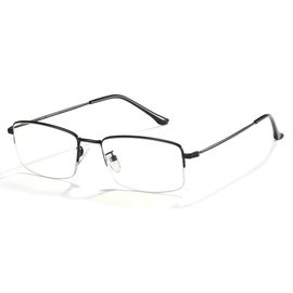 Cyxus Blue Light Glasses for Men Semi Rim Glasses Crystal Lens Rimless Glasses Computer Glasses UV Blocking Gaming Eyeglasses