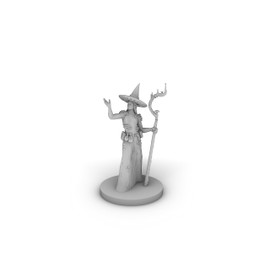 Female Elf Druid Spore Circle Tabletop DND Gaming Miniature