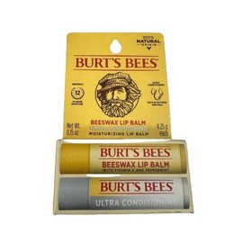Burt's Bees Beeswax Lip Balm Original and Ultra Conditioning  Set of 2