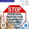 Personal Protective Equipment Required Sign, 12x12 Inches, 55 mil Thick