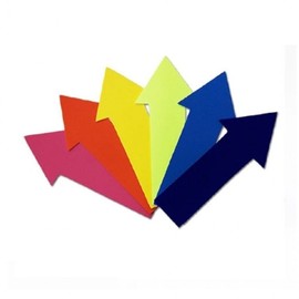 Dawoori Straight Arrow Directional Floor Markers for Sports & PE (6-Pack) 6 Pieces (Random Color)