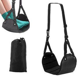 Airplane Foot Rest – Portable Adjustable Foot Hammock for Travel, Comfortable Foot Rest for Airplane, Car & Train