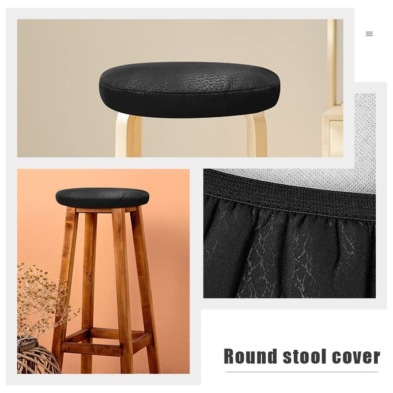 MILISTEN Removable Stool Protector, 2 Pack Bar Stool Cushion PU