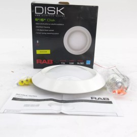 RAB R6R15830120W 5"/6" LED Disk Downlight 11W 120V 3000K Retro or New Install