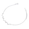 S925 Sterling Silver Heartbeat Wave Bracelet Geometric Wave Bling Fine