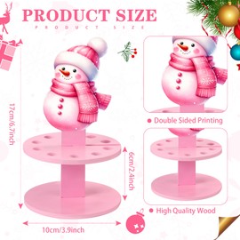 Cinnvoice 5 Pcs Christmas Money Holder Ornaments for Cash Holders with 10 Holes Wooden Pink Christmas Tree Gift Box Money Tree Decor for Santa Claus Ornaments Holiday Party Decorations