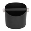 Coffee Grounds Bucket Stainless Steel Rubber Coffee Dump Bin for