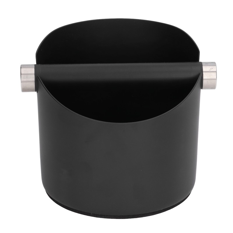 Coffee Grounds Bucket Stainless Steel Rubber Coffee Dump Bin for