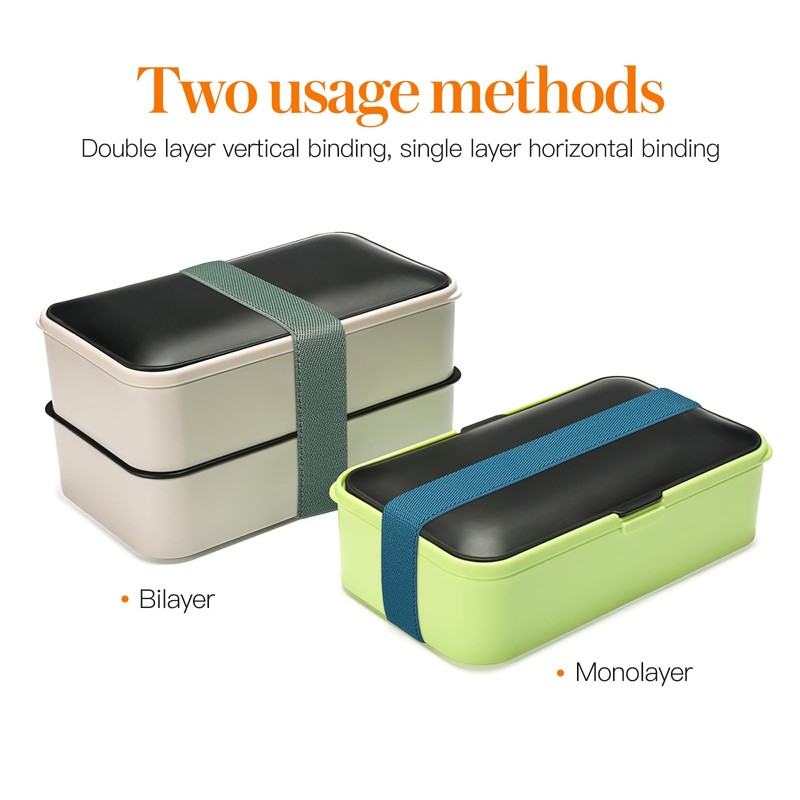 Luxshiny 4pcs Box Bento Box Strap Travel Bento Fixing Strap