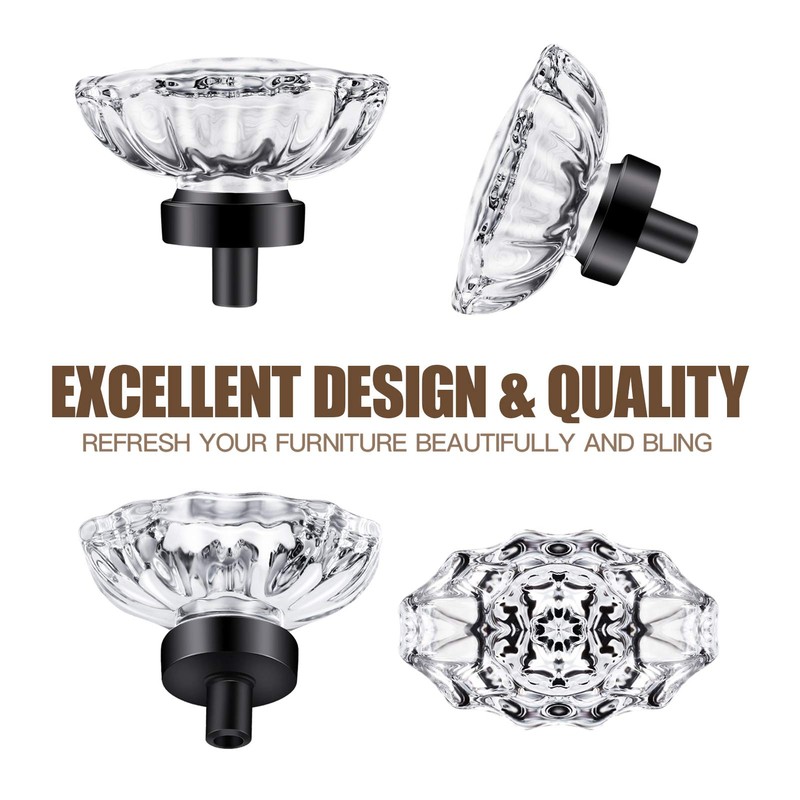 Glass Crystal knobs for Dresser Drawers Cabinet,Crystal Knobs Drawer Knobs
