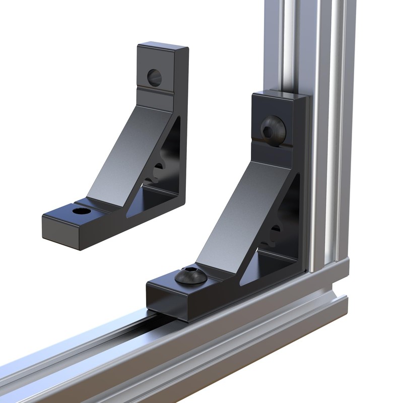 10Sets Black Strong Support Corner Brackets,Heavy Duty Corner Brackets for