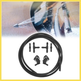 PARSKILO 7pcs Front Windshield Washer Nozzles for Liberty for Dodge Nitro 2 Meters Windshield Washer Hose with 2pcs Connectors Replaces 55157319AA Benefit