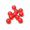 25mm Wooden Beads Red Round Wood Beads for Craft, Smooth