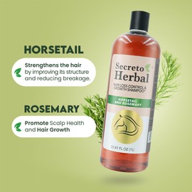 Secreto Herbal Natural Horse Tail Shampoo - Hair Growth, Deep Cleansing, Anti-Hair Loss, Nourishing, 33.81 fl oz