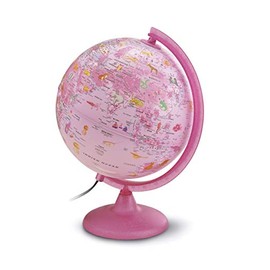 Tecnodidattica Zoo Illuminated Children's Globe - 25 cm, Pink