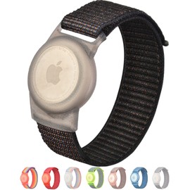 TATA airtag Case for Kids, Air Tag Case, Children, Elderly, Watching Over Air Tag Case, Waterproof (For Kids, 6.7 inches (17 cm), Black)