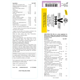 Solgar Formula VM-2000, 30 Tablets - - Multivitamin - Daily Wellbeing and Immunity - Rich in Antioxidants - Vegan, Gluten Free and Kosher